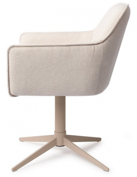 spisebordsstol med armlæn og drejefod drej drejefunktion stof moderne design