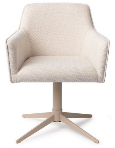 spisebordsstol med armlæn og drejefod drej drejefunktion stof moderne design