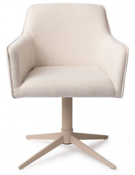 spisebordsstol med armlæn og drejefod drej drejefunktion stof moderne design