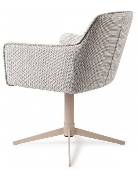 spisebordsstol med armlæn og drejefod drej drejefunktion stof moderne design