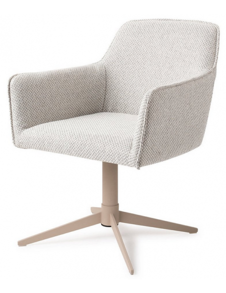 spisebordsstol med armlæn og drejefod drej drejefunktion stof moderne design