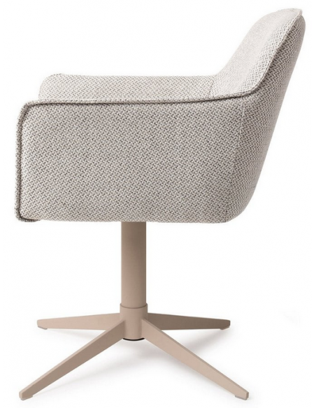 spisebordsstol med armlæn og drejefod drej drejefunktion stof moderne design