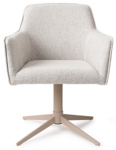 spisebordsstol med armlæn og drejefod drej drejefunktion stof moderne design