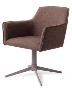 spisebordsstol med armlæn og drejefod drej drejefunktion stof moderne design 2