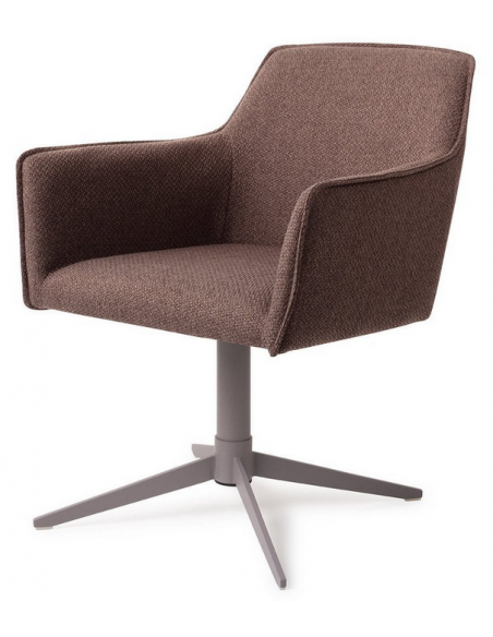 spisebordsstol med armlæn og drejefod drej drejefunktion stof moderne design