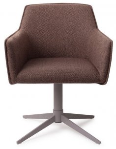 spisebordsstol med armlæn og drejefod drej drejefunktion stof moderne design