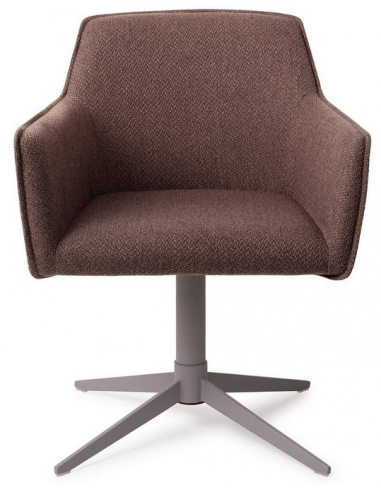 spisebordsstol med armlæn og drejefod drej drejefunktion stof moderne design