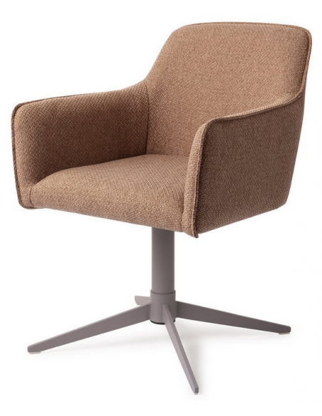 spisebordsstol med armlæn og drejefod drej drejefunktion stof moderne design