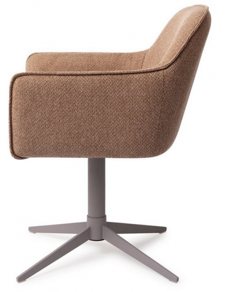 spisebordsstol med armlæn og drejefod drej drejefunktion stof moderne design