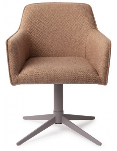 spisebordsstol med armlæn og drejefod drej drejefunktion stof moderne design