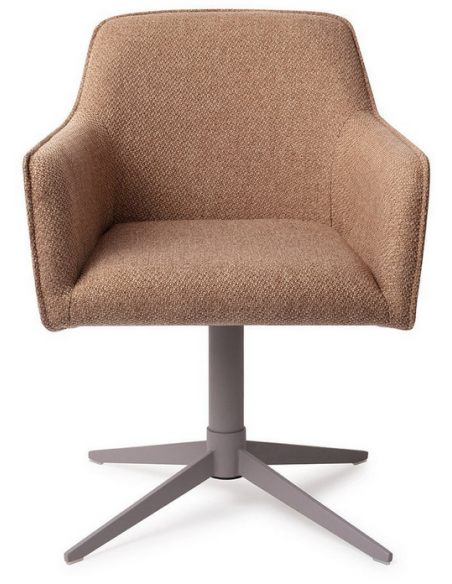 spisebordsstol med armlæn og drejefod drej drejefunktion stof moderne design