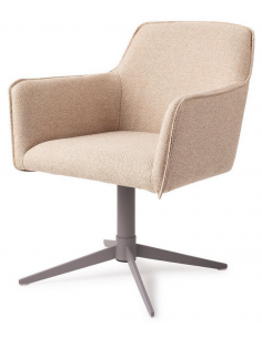 spisebordsstol med armlæn og drejefod drej drejefunktion stof moderne design 2