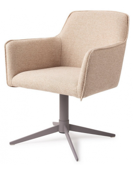 spisebordsstol med armlæn og drejefod drej drejefunktion stof moderne design