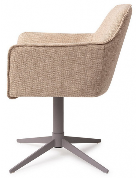 spisebordsstol med armlæn og drejefod drej drejefunktion stof moderne design