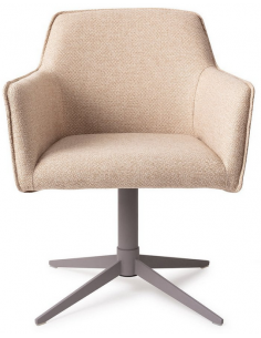 spisebordsstol med armlæn og drejefod drej drejefunktion stof moderne design