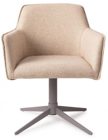 spisebordsstol med armlæn og drejefod drej drejefunktion stof moderne design