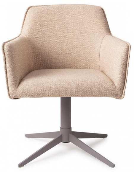 spisebordsstol med armlæn og drejefod drej drejefunktion stof moderne design