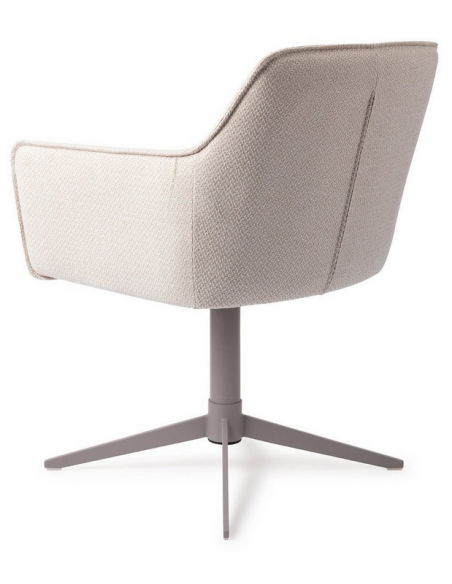 spisebordsstol med armlæn og drejefod drej drejefunktion stof moderne design