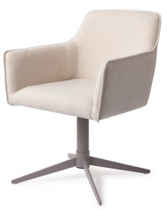 spisebordsstol med armlæn og drejefod drej drejefunktion stof moderne design 2