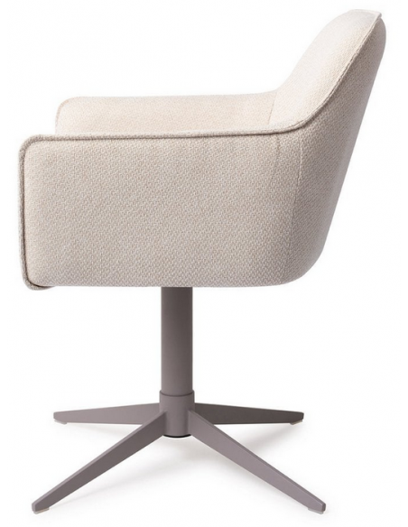 spisebordsstol med armlæn og drejefod drej drejefunktion stof moderne design