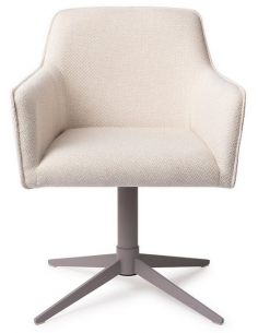 spisebordsstol med armlæn og drejefod drej drejefunktion stof moderne design