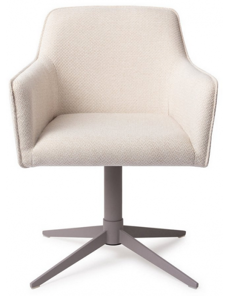 spisebordsstol med armlæn og drejefod drej drejefunktion stof moderne design