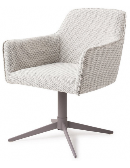 spisebordsstol med armlæn og drejefod drej drejefunktion stof moderne design