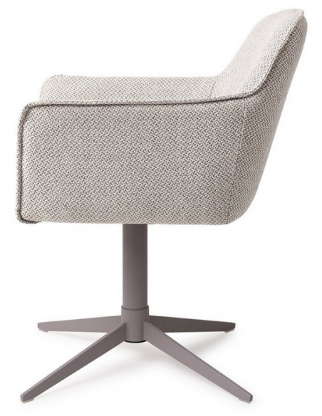 spisebordsstol med armlæn og drejefod drej drejefunktion stof moderne design