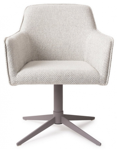 spisebordsstol med armlæn og drejefod drej drejefunktion stof moderne design