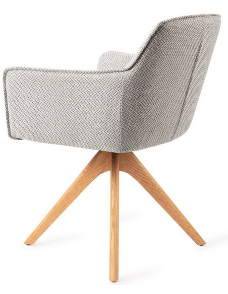 spisebordsstol med armlæn og drejefod drej drejefunktion stof moderne design eg egetræ træ