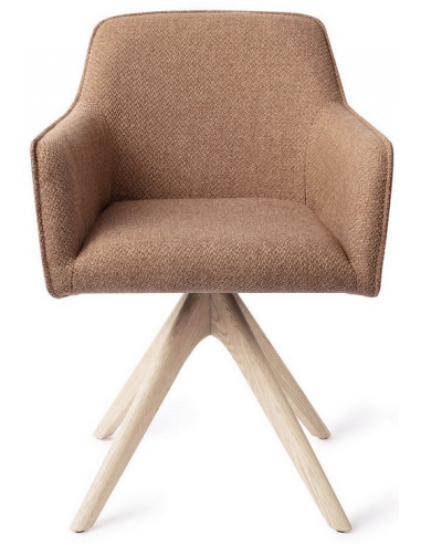 spisebordsstol med armlæn og drejefod drej drejefunktion stof moderne design eg egetræ træ