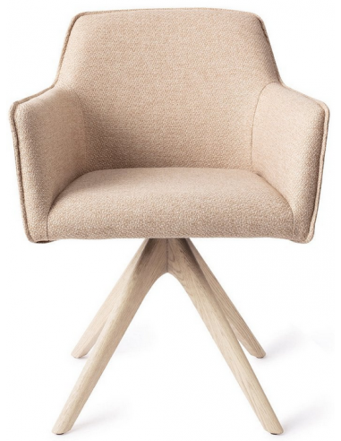 spisebordsstol med armlæn og drejefod drej drejefunktion stof moderne design eg egetræ træ