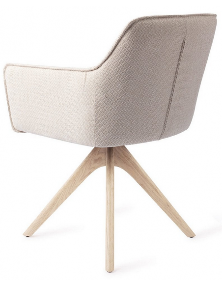 spisebordsstol med armlæn og drejefod drej drejefunktion stof moderne design eg egetræ træ