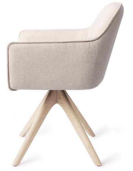 spisebordsstol med armlæn og drejefod drej drejefunktion stof moderne design eg egetræ træ