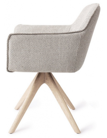 spisebordsstol med armlæn og drejefod drej drejefunktion stof moderne design eg egetræ træ