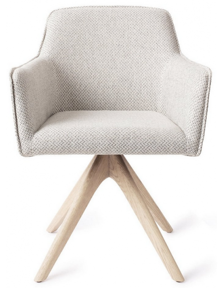 spisebordsstol med armlæn og drejefod drej drejefunktion stof moderne design eg egetræ træ