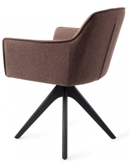 spisebordsstol med armlæn og drejefod drej drejefunktion stof moderne design eg egetræ træ