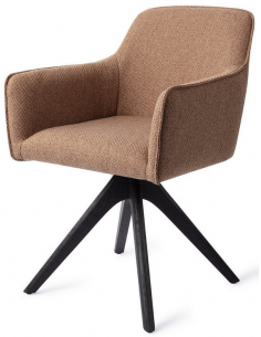 spisebordsstol med armlæn og drejefod drej drejefunktion stof moderne design eg egetræ træ 2