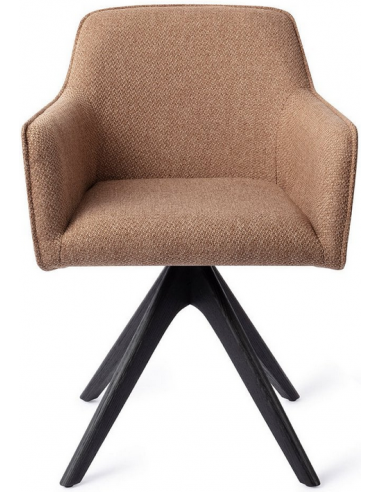 spisebordsstol med armlæn og drejefod drej drejefunktion stof moderne design eg egetræ træ