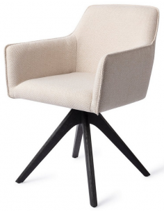 spisebordsstol med armlæn og drejefod drej drejefunktion stof moderne design eg egetræ træ 2