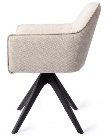 spisebordsstol med armlæn og drejefod drej drejefunktion stof moderne design eg egetræ træ