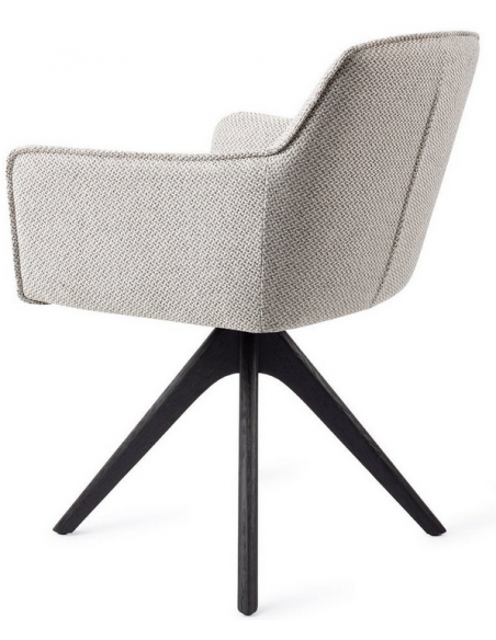 spisebordsstol med armlæn og drejefod drej drejefunktion stof moderne design eg egetræ træ