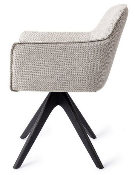 spisebordsstol med armlæn og drejefod drej drejefunktion stof moderne design eg egetræ træ