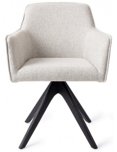 spisebordsstol med armlæn og drejefod drej drejefunktion stof moderne design eg egetræ træ