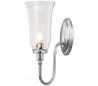 Blake Badeværelseslampe i messing og glas H34 cm 1 x G9 LED - Poleret krom/Klar