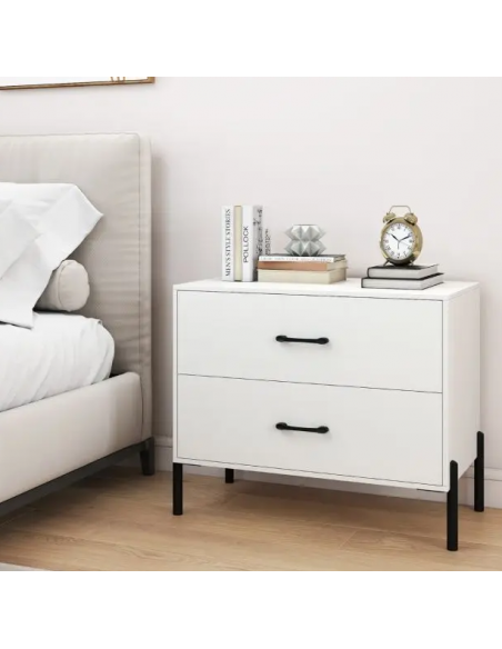sengebord natbord soveværelse billig opbevaring hvid