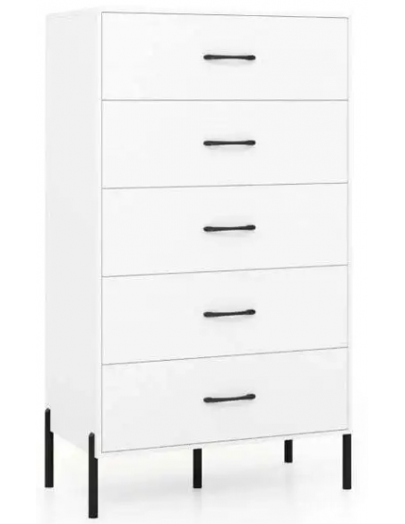 kommode indretning soveværelse skuffer træ hvid