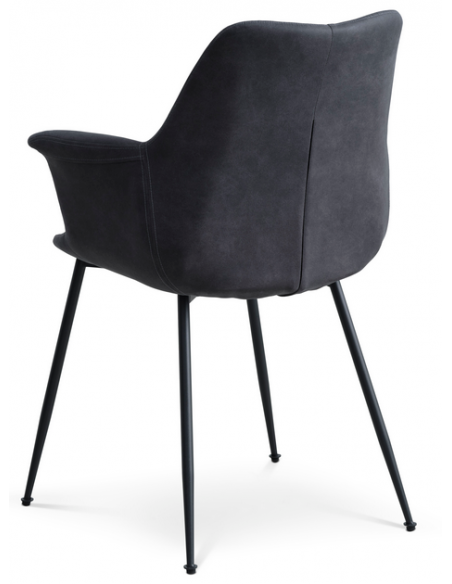 Spisebordsstol med armlæn stof tekstil