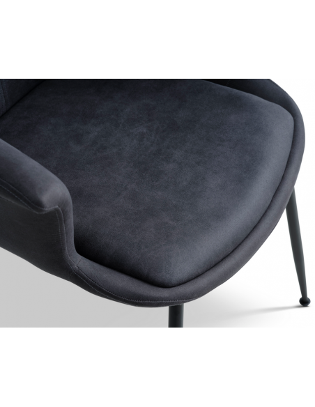 Spisebordsstol med armlæn stof tekstil