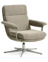Callum lænestol med vippefunktion i stof H79 cm - Krom/Beige